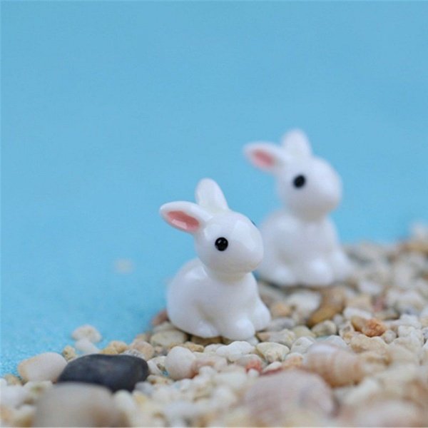 Миниатюрная фигурка "Белый кролик" | Интернет-магазин «Много идей»